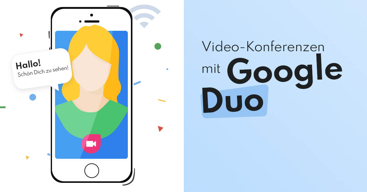 mpunkt Headergrafik zum Videoanruf einer Person mit Google Duo