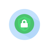 mpunkt Blogbeitragsgrafik Icon zum Datenschutz, Schild mit Schloss